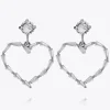 Baguette Heart Örhängen/ Crystal (Rhodium)>Caroline Svedbom