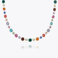 Calanthe Halsband/ Rainbow Combo (Rhodium)>Caroline Svedbom Clearance