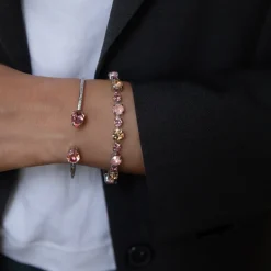 Caroline Svedbom Calanthe Armband/ Flamingo Combo (Rhodium)>Caroline Svedbom Armband Online
