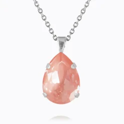 Classic Drop Halsband/ Flamingo Ignite (Rhodium)>Caroline Svedbom Hot