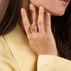 Classic Gemma Ring, ReCreated™ Dark Jonquil – Guld><noscript><img width=