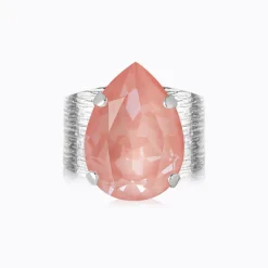 Classic Drop Ring / Flamingo Ignite (Rhodium)>Caroline Svedbom Best