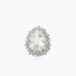 Classic Gemma Ring Crystal – Rhodium>Caroline Svedbom