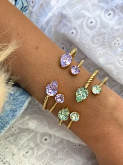 Caroline Svedbom Classic Petite Armband Guld / Chrysolite><noscript><img width=