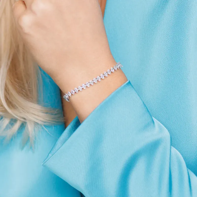 Caroline Svedbom Crystal Navette Armband/ Crystal (Rhodium)>Caroline Svedbom Armband Best