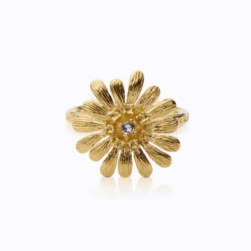 Daisy Ring / Crystal (Guld)>Caroline Svedbom Online