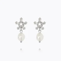 Emmy Örhängen / Pearl + Crystal (Rhodium)>Caroline Svedbom Sale