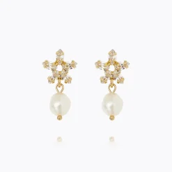 Emmy Örhängen / Pearl + Crystal (Guld)>Caroline Svedbom