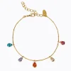 Estelle Ankel Chain / Rainbow Combo (Guld)>Caroline Svedbom Online