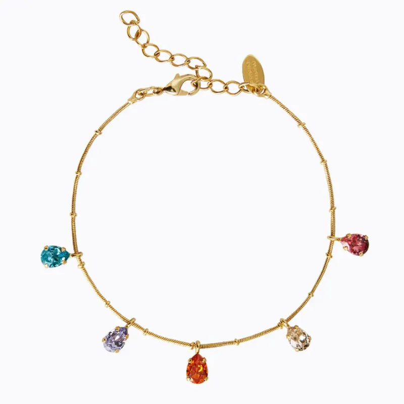 Estelle Ankel Chain / Rainbow Combo (Guld)>Caroline Svedbom Online