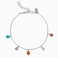 Estelle Ankel Chain / Rainbow Combo (Rhodium)>Caroline Svedbom Clearance