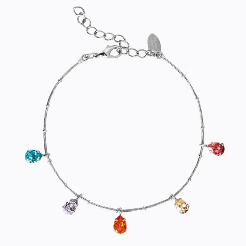 Estelle Ankel Chain / Rainbow Combo (Rhodium)>Caroline Svedbom Clearance