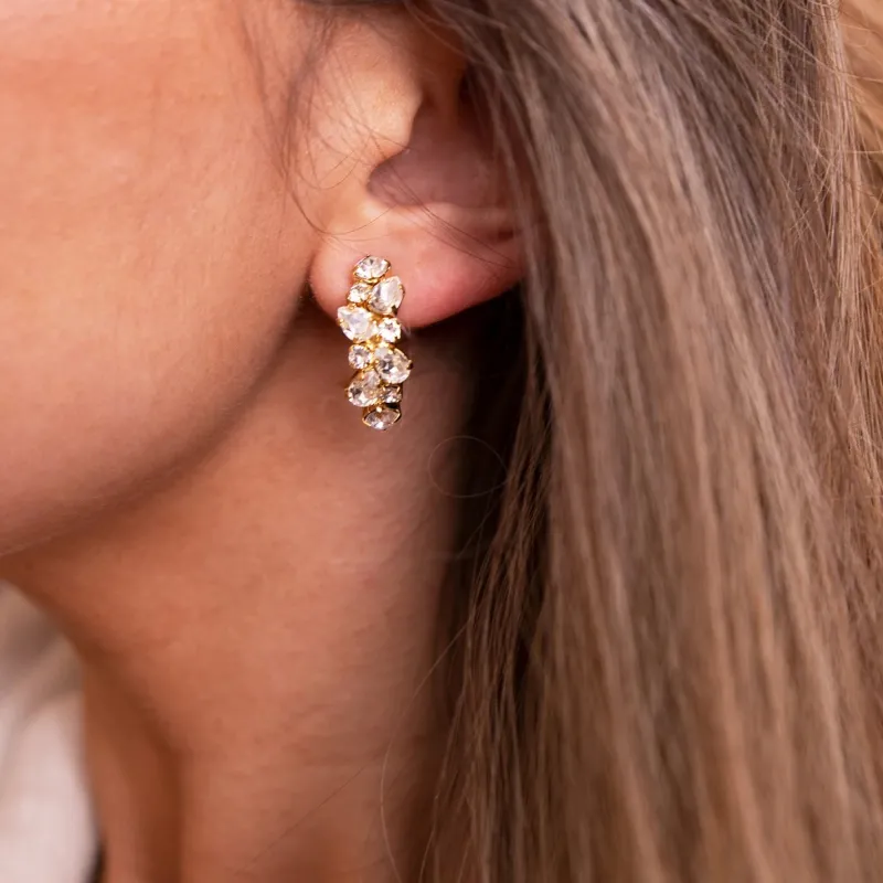 Gabriella Örhängen/ Crystal (Rhodium)>Caroline Svedbom Outlet
