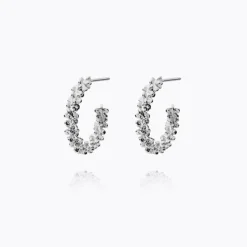 Gemma Loops Örhängen – Rhodium>Caroline Svedbom Outlet