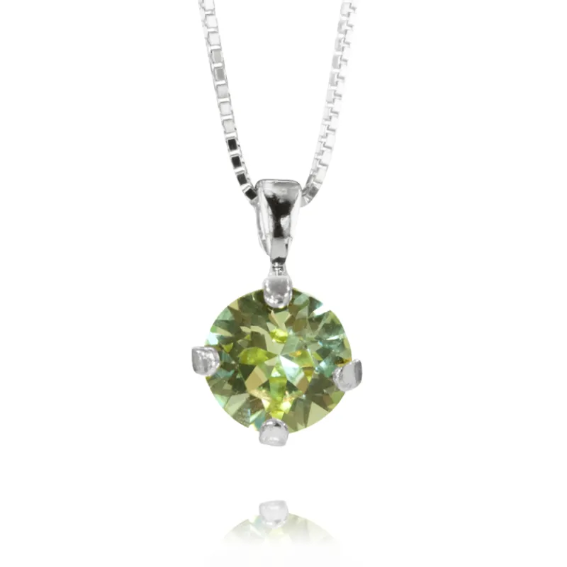 Halsband Classic Stud Chrysolite (Rhodium)>Caroline Svedbom Best