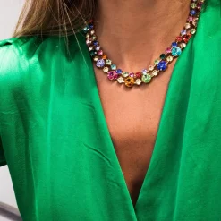 Halsband Pomona / Rainbow Combo- Guld><noscript><img width=
