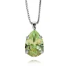 Halsband Mini Drop Chrysolite (Rhodium)>Caroline Svedbom New
