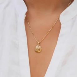 Halsband Shell Crystal (Guld)>Caroline Svedbom Discount