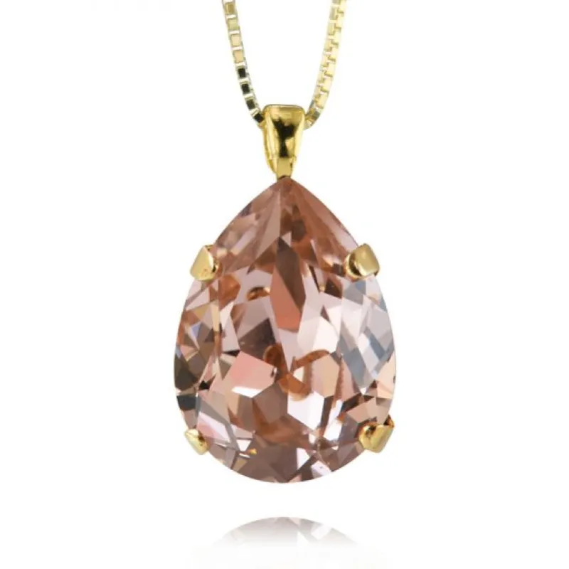 Halsband Classic Drop Vintage Rose (Guld)>Caroline Svedbom Discount