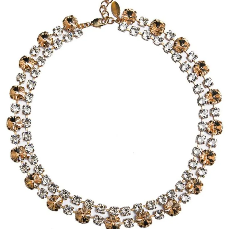 Halsband Pomona Guld / Crystal + Silk>Caroline Svedbom Discount