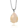 Halsband Mini Drop Ivory Cream (Rhodium)>Caroline Svedbom