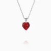 Caroline Svedbom Heart Halsband/ Light Siam – Rhodium>Caroline Svedbom Halsband Online