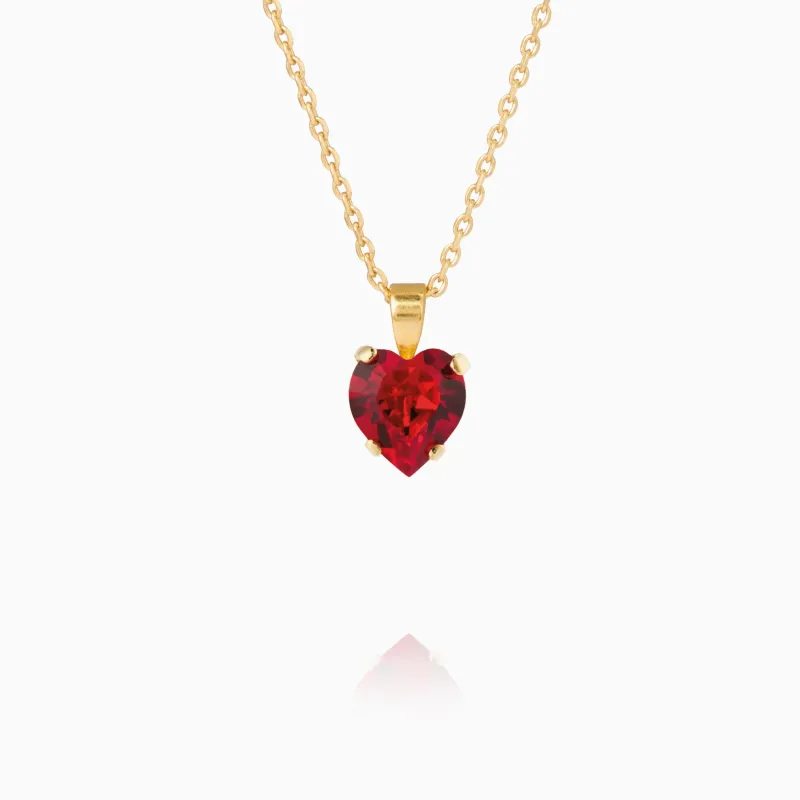 Caroline Svedbom Heart Halsband/ Light Siam – Guld>Caroline Svedbom Halsband