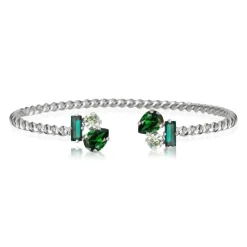 Caroline Svedbom Isa Armband Rhodium / Green Combo>Caroline Svedbom Armband Discount