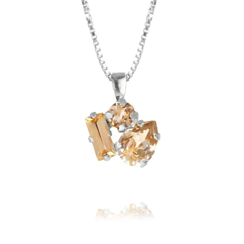 Isa Halsband / Light Peach Combo (Rhodium)>Caroline Svedbom Online
