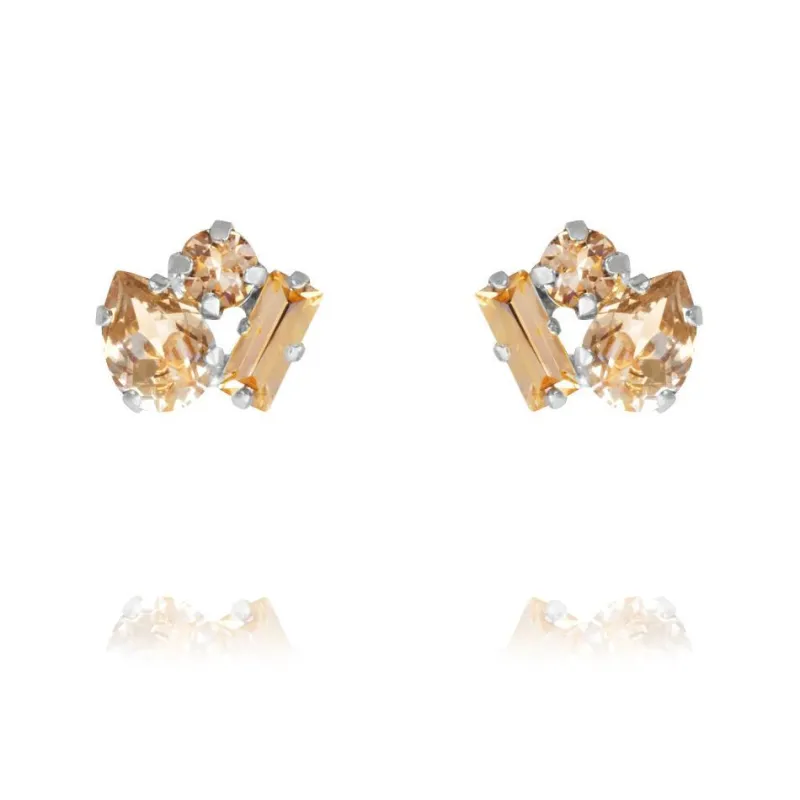 Isa Örhängen / Light Peach Combo (Rhodium)>Caroline Svedbom Outlet