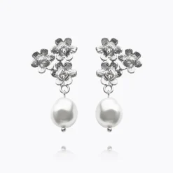 Juni Örhängen / Pearl Crystal (Rhodium)>Caroline Svedbom Online