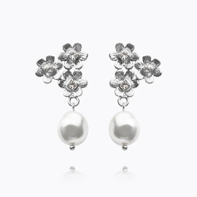 Juni Örhängen / Pearl Crystal (Rhodium)>Caroline Svedbom Online