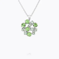 Caroline Svedbom Kassandra Halsband/ Green Combo (Rhodium)> Sale