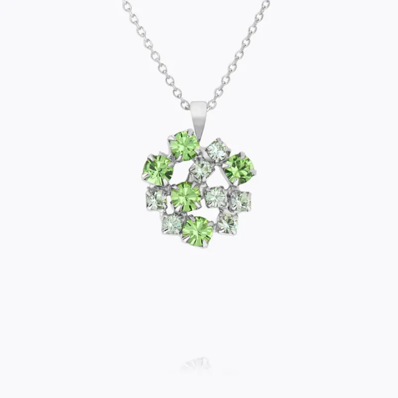 Caroline Svedbom Kassandra Halsband/ Green Combo (Rhodium)> Sale