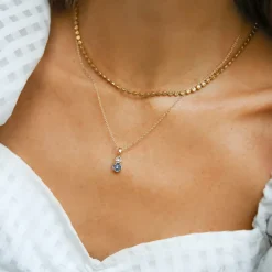 Caroline Svedbom Leah Halsband/ Blue Combo (Rhodium)>Caroline Svedbom Halsband Clearance