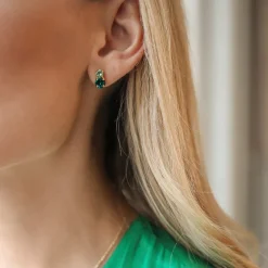 Leah Örhängen / Green Combo (Gold)>Caroline Svedbom Sale