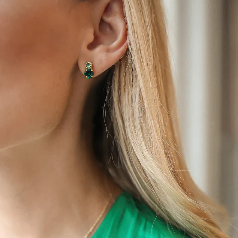 Leah Örhängen / Green Combo (Gold)>Caroline Svedbom Sale