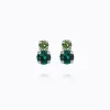 Leah Örhängen / Green Combo (Rhodium)>Caroline Svedbom Sale