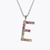 Caroline Svedbom Letter Halsband E / Rainbow Combo (Rhodium)>Caroline Svedbom Halsband Best
