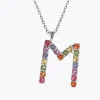 Caroline Svedbom Letter Halsband M / Rainbow Combo (Rhodium)>Caroline Svedbom Halsband Clearance