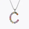 Caroline Svedbom Letter Halsband C / Rainbow Combo (Rhodium)> Outlet
