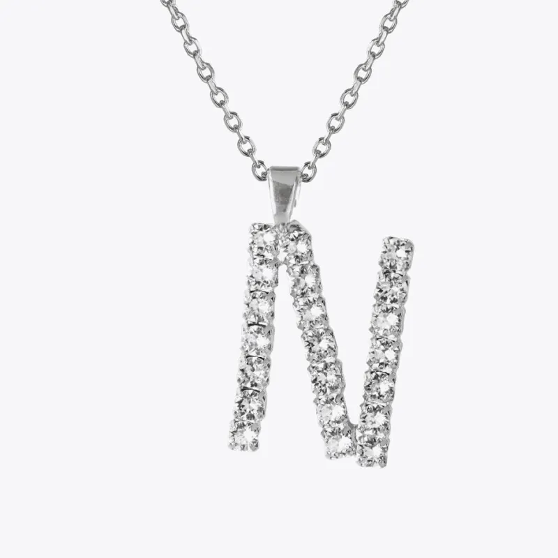 Letter N Halsband / Crystal (Guld)>Caroline Svedbom Online
