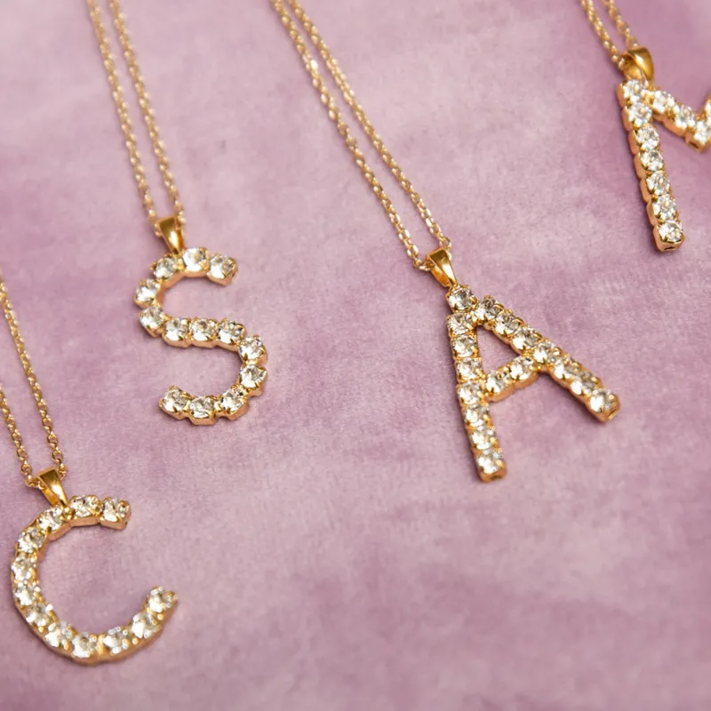 Letter S Halsband / Crystal (Guld)>Caroline Svedbom Sale