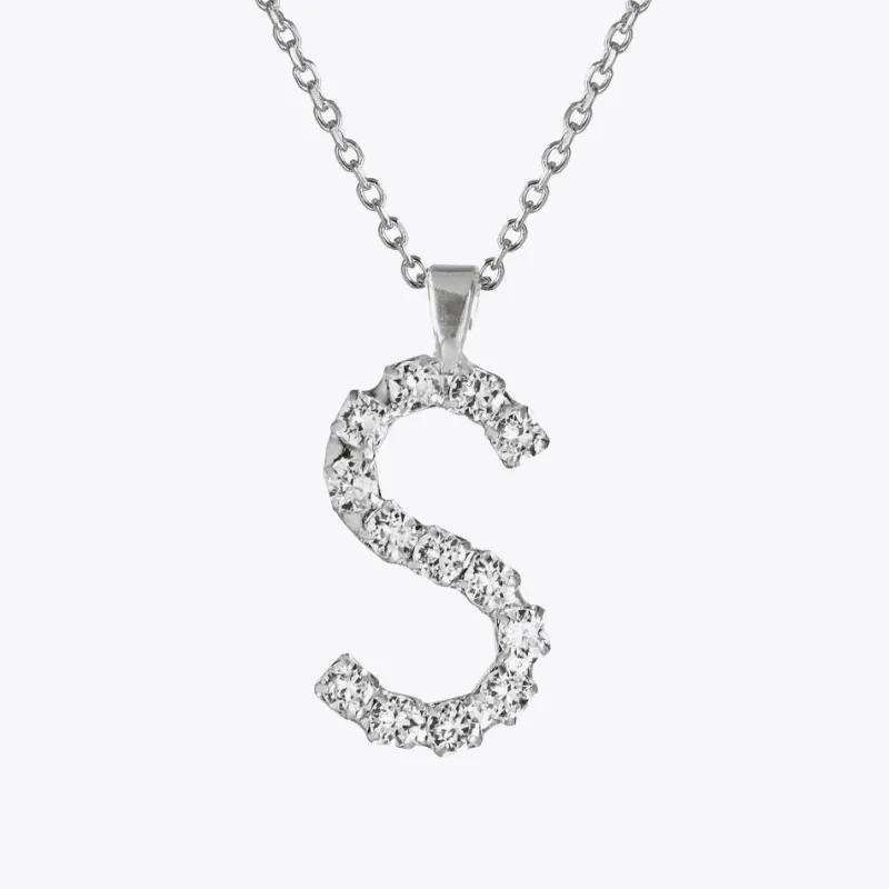 Letter S Halsband / Crystal (Guld)>Caroline Svedbom Sale