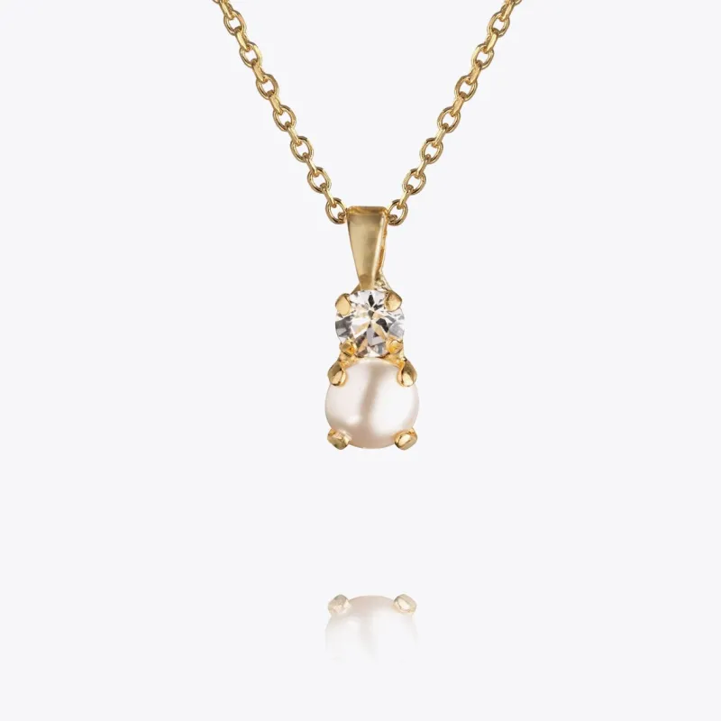 Love Pearl Halsband / Pearl + Crystal (Guld)>Caroline Svedbom Outlet