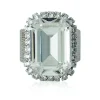 Caroline Svedbom Lydia Cocktail Ring Crystal – Rhodium>Caroline Svedbom Ringar Clearance