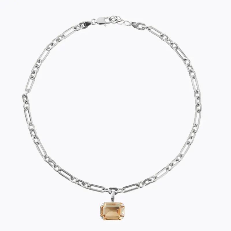 Lydia Kedja Halsband / Golden Shadow (Rhodium)>Caroline Svedbom