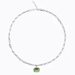 Lydia Kedja Halsband / Peridot (Rhodium)>Caroline Svedbom Discount