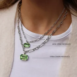 Lydia Kedja Halsband / Golden Shadow (Guld)><noscript><img width=