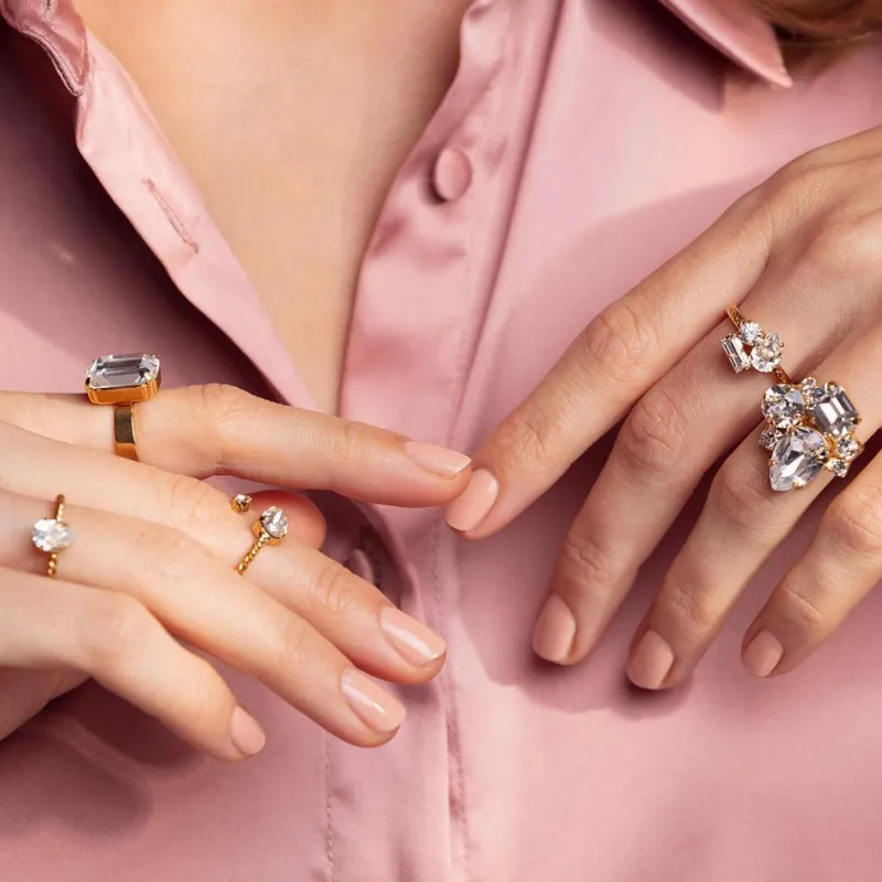 Lydia Ring / Crystal (Guld)>Caroline Svedbom Discount